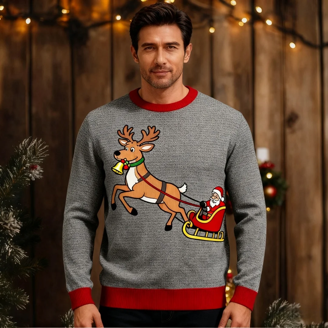 

Fashion Cute Christmas Sweatshirt Funny Xmas Graphic Sweatshirt Santa Claus Pullovers Men Women Crew Neck Long Sleeve Pullovers