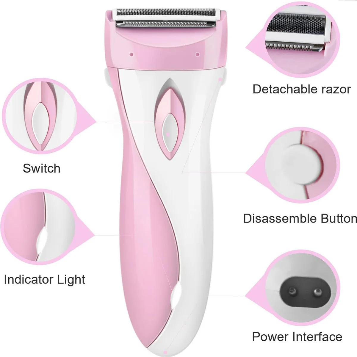 Electric Women Epilators Shavers Razors Trimmers for Women on Private Area and Leg Armpit Back Hair, Girls Bikini Epilators