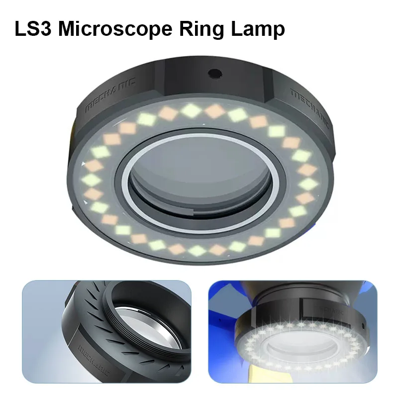 MECHANIC LS3 Tri-Color  Working Lamp for Microscope 7W Multi-level Brightness Adjustable Eye Protection LED Light Source