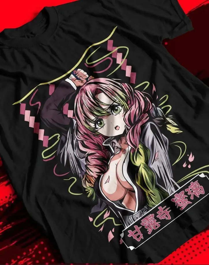 Mitsuri Kanroji T-shirt Demon Slayer Kimetsu No Yaiba Nezuk Gift Shirt All Size