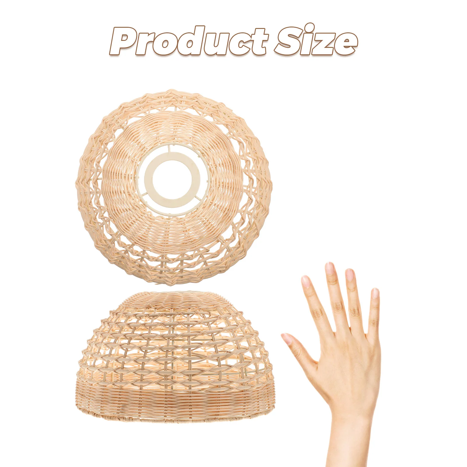 

Rattan Lamp Shade 28x16cm Woven Basket Pendant Light Cover Modern Chic Chandelier LampshadeLight Rattan Covers