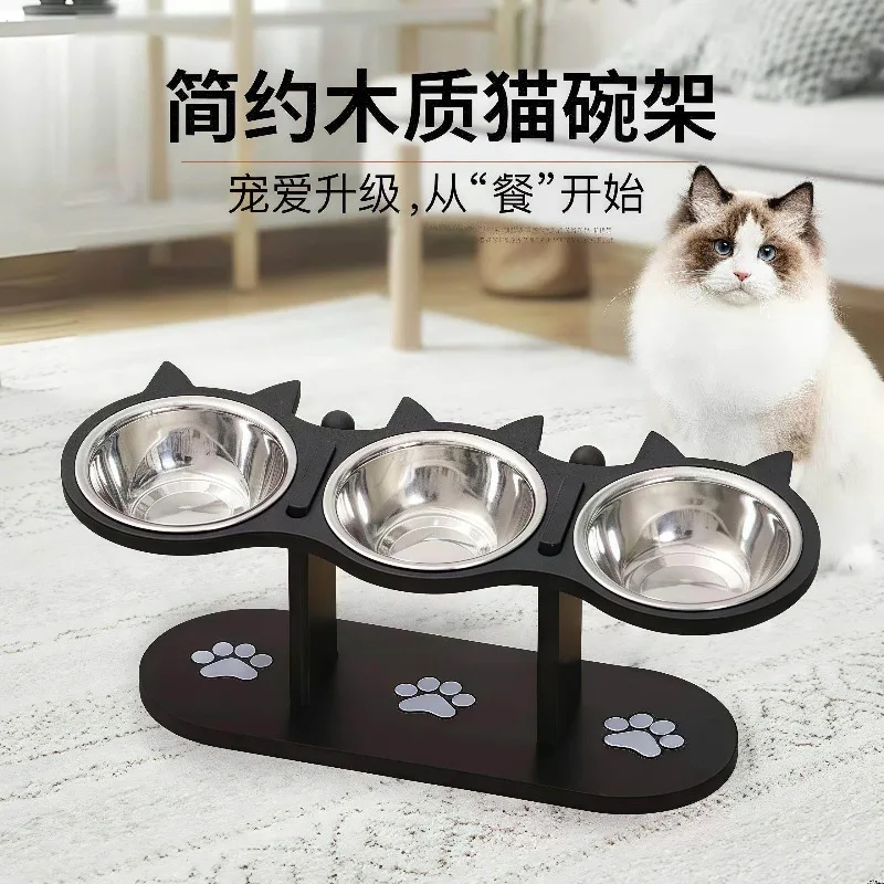 Cat Bowl Oblique Mouth Protects Cervical Spine Dog Food Basin Pet High Feet To Prevent Overturning Rice Bowl