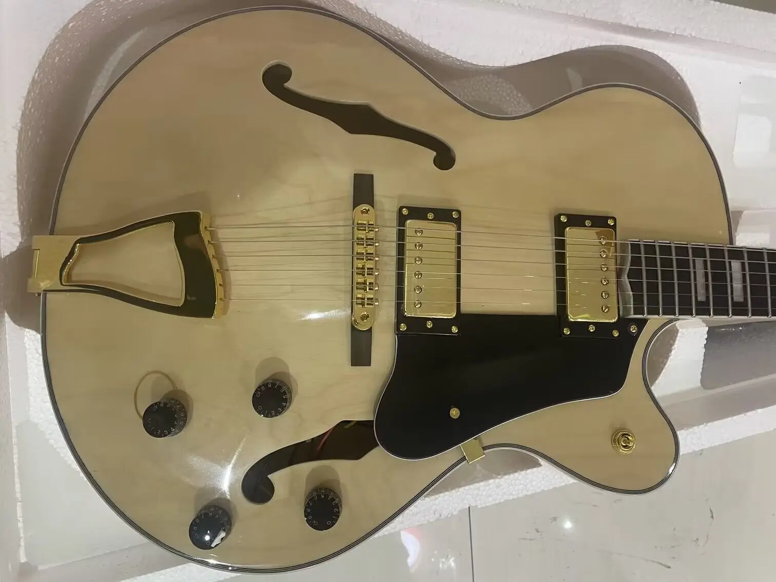 G Custom L-5 Jazz Guitar CES Archtop Semi Hollow Electric Guitar In Stock