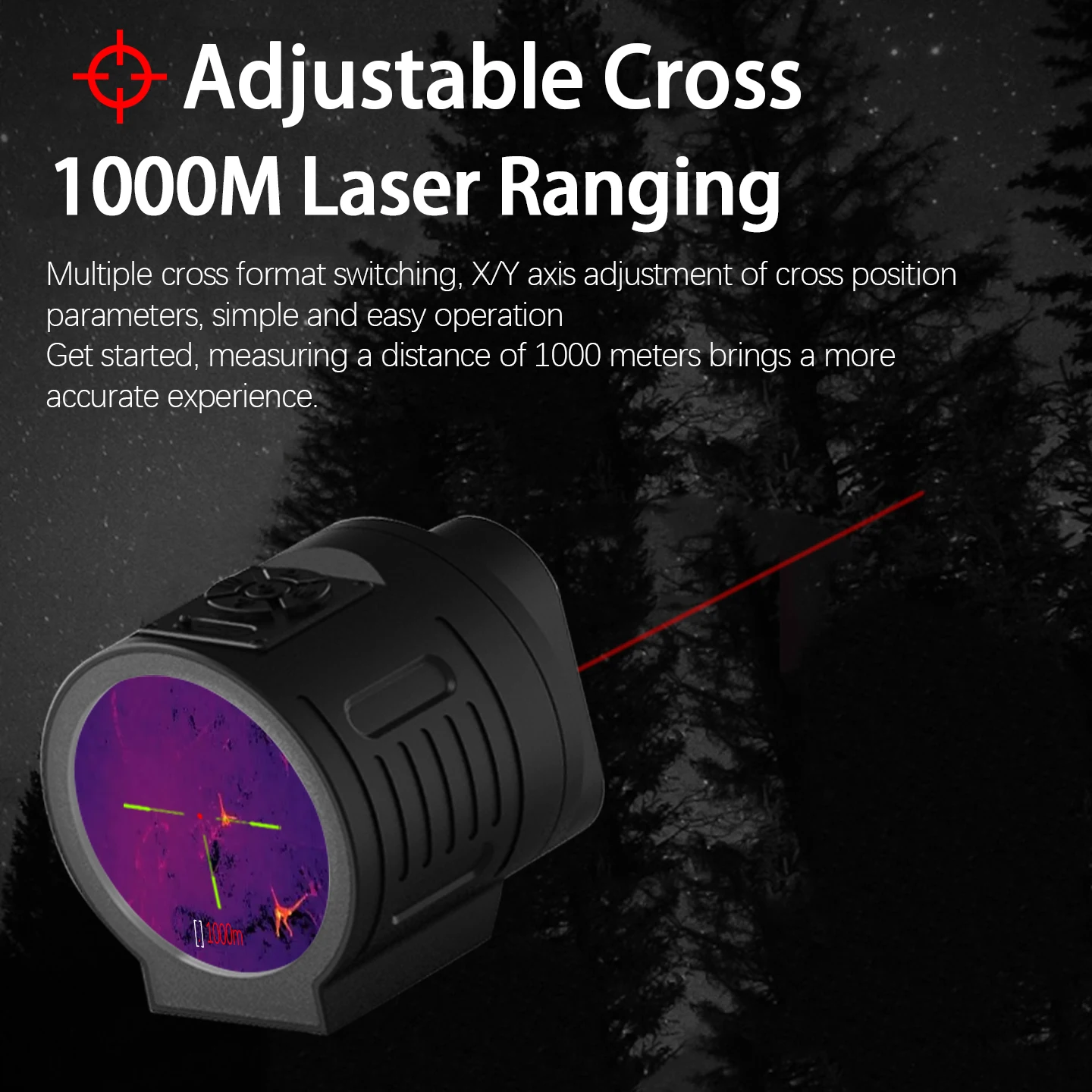 Thermal Imaging Rangefinder Scope 320*240 50Hz Thermal Monocular 9.7mm Lens Thermal 1-8X Zoom NETD 40 Sight Hunting