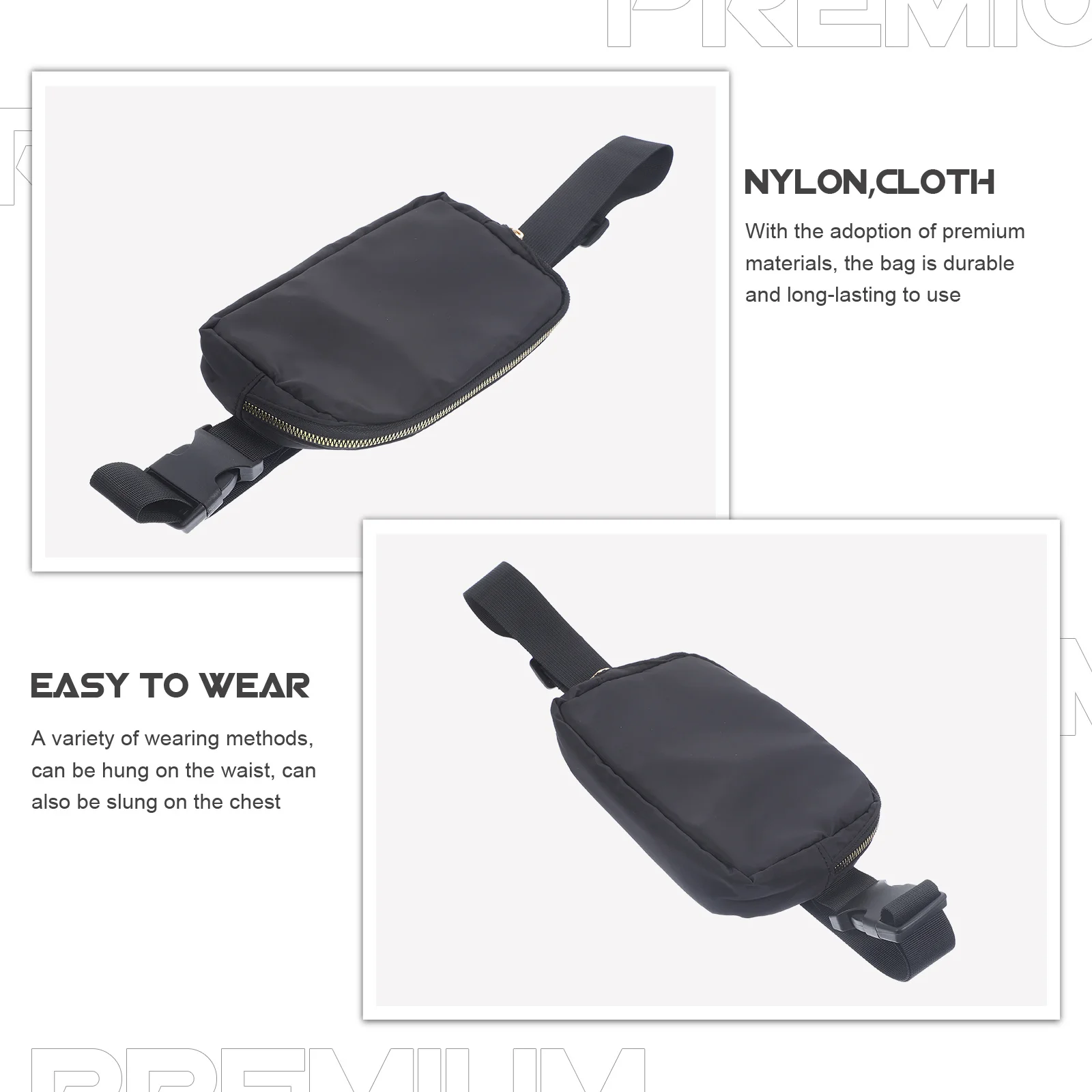 حقيبة خصر خفيفة الوزن للنساء بتصميم بسيط، حقيبة فاني للسفر والرياضة واللياقة البدنية وحقيبة الخصر اليومية #1