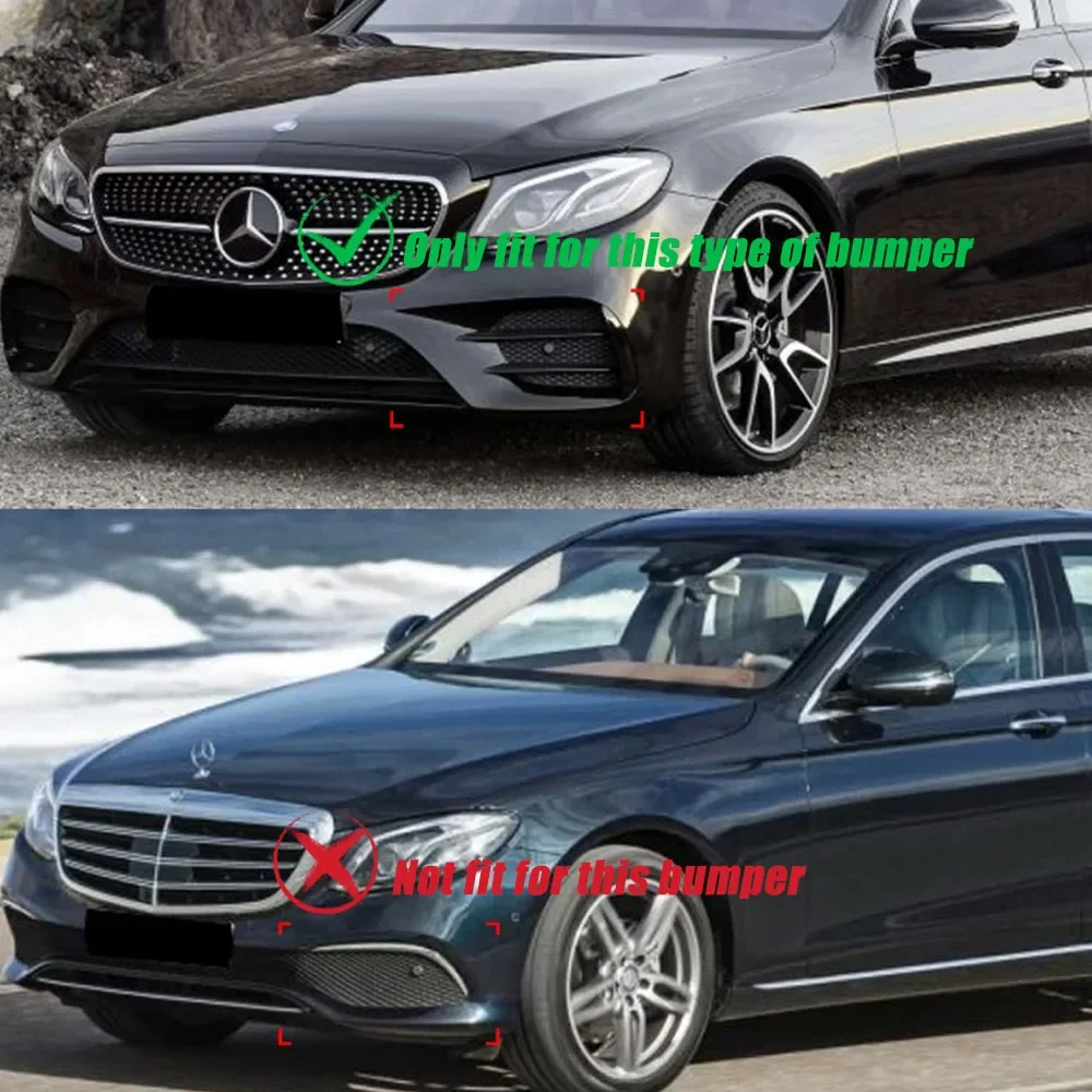 Front Bumper Trim Splitter Canards Air Vent Fin for Mercedes E Class W213 S213 E200 E220 E300 E350 E400 E43 2016-2020 Body kits