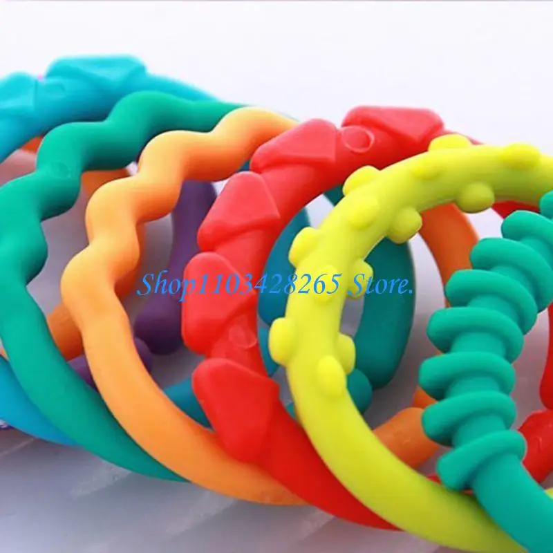 

Baby Teething Multi Circle Ring Baby Teether for Baby Relax G2TE