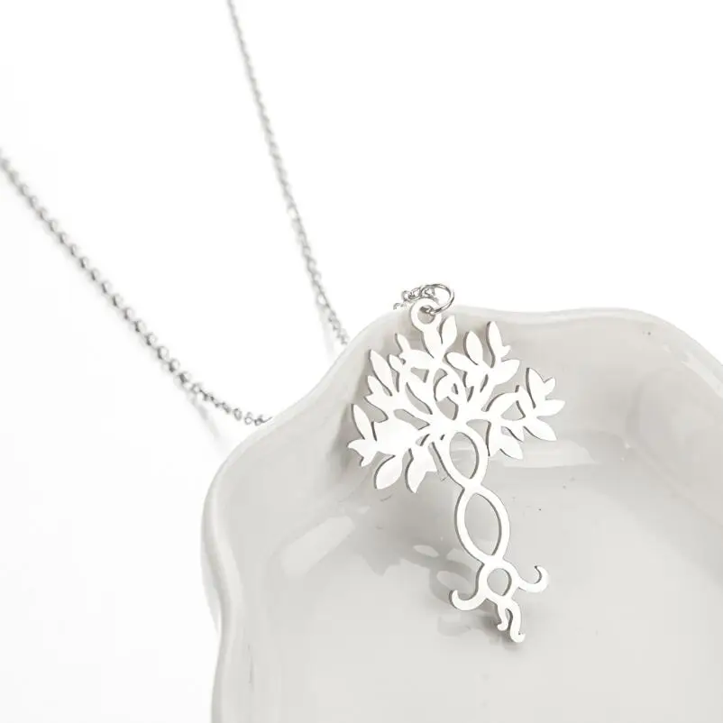 Retro Classic Tree of Life Pendant Necklace for Women Gold Color Stainless Steel Neck Chains Daily Jewelry Wedding Gift