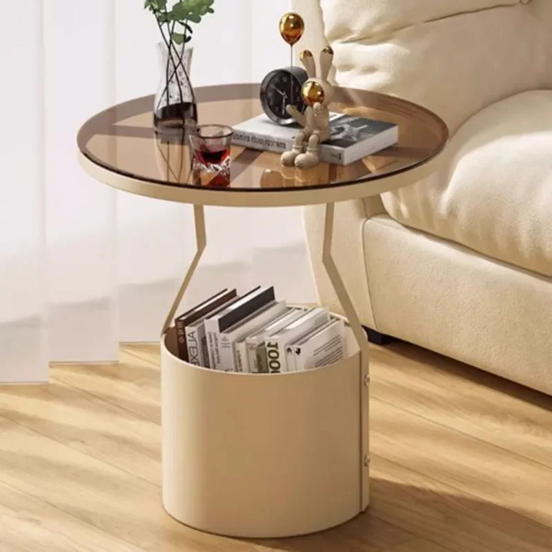 

Living Room Coffee Table Storage Round Modern Small Coffee Table Balcony Italian Floor Mesa Centro Salon Bedroom Furniture