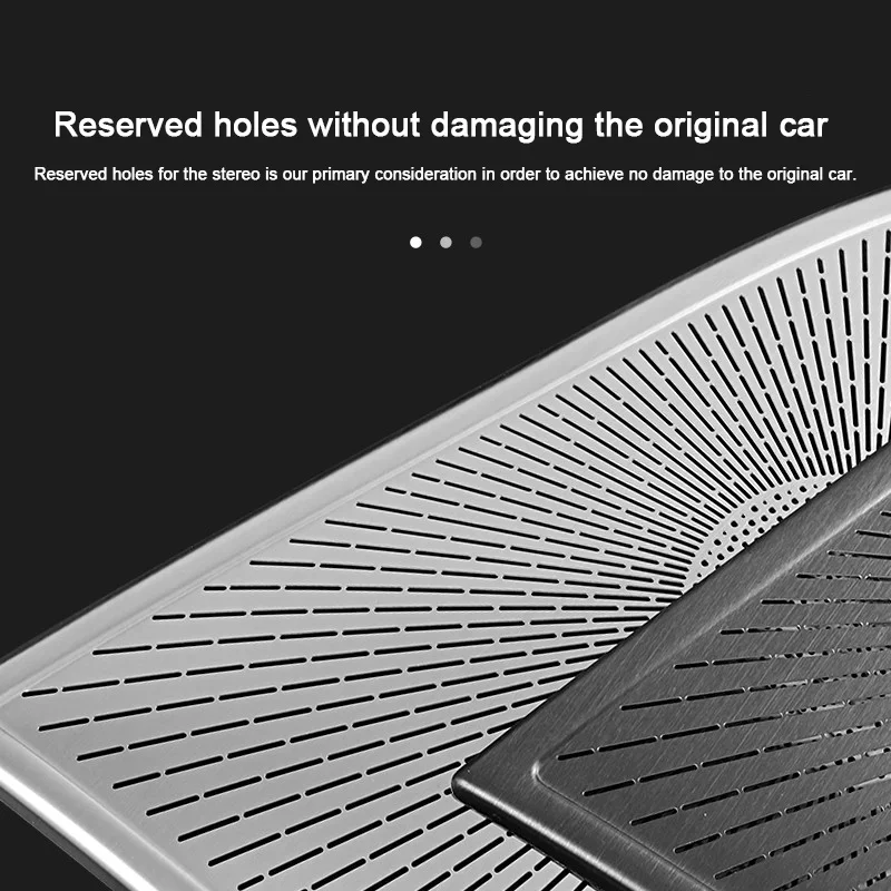 

For Tesla Model 3 2016 2017 2018 2019 2020 2021, Car A-Pillar Horn Cover Front Rear Door Speaker Audio Protective Panel Trim Lid