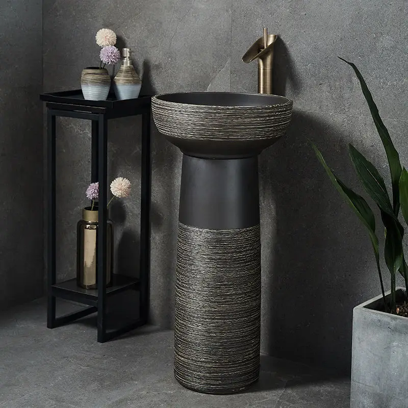 Ceramic Pillar Basin, Courtyard Basin, Integrated Balcony, Floor-to-ceiling Sink, Outdoor Washbasin,home Bed And Breakfast Basin