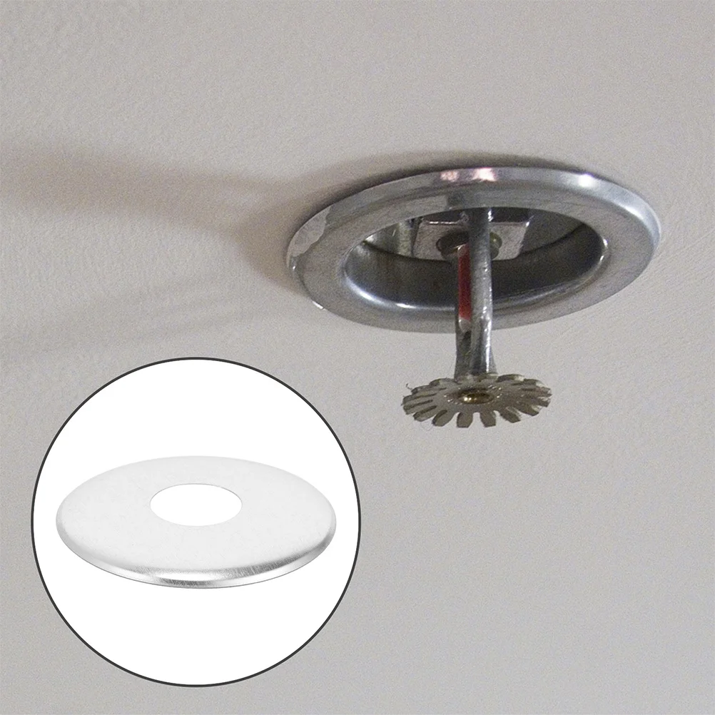 10Pcs Fire Sprinkler Head Cover Stainless Steel Decorative Ceiling Plate Easy Install Reusable for Home and Commercial Spaces