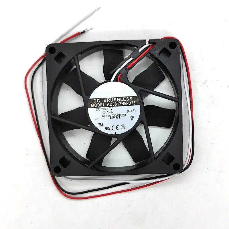 New AD0812HB-D73 DC12V 0.19A 8CM 80x80x15MM 3Lines Cooling Fan