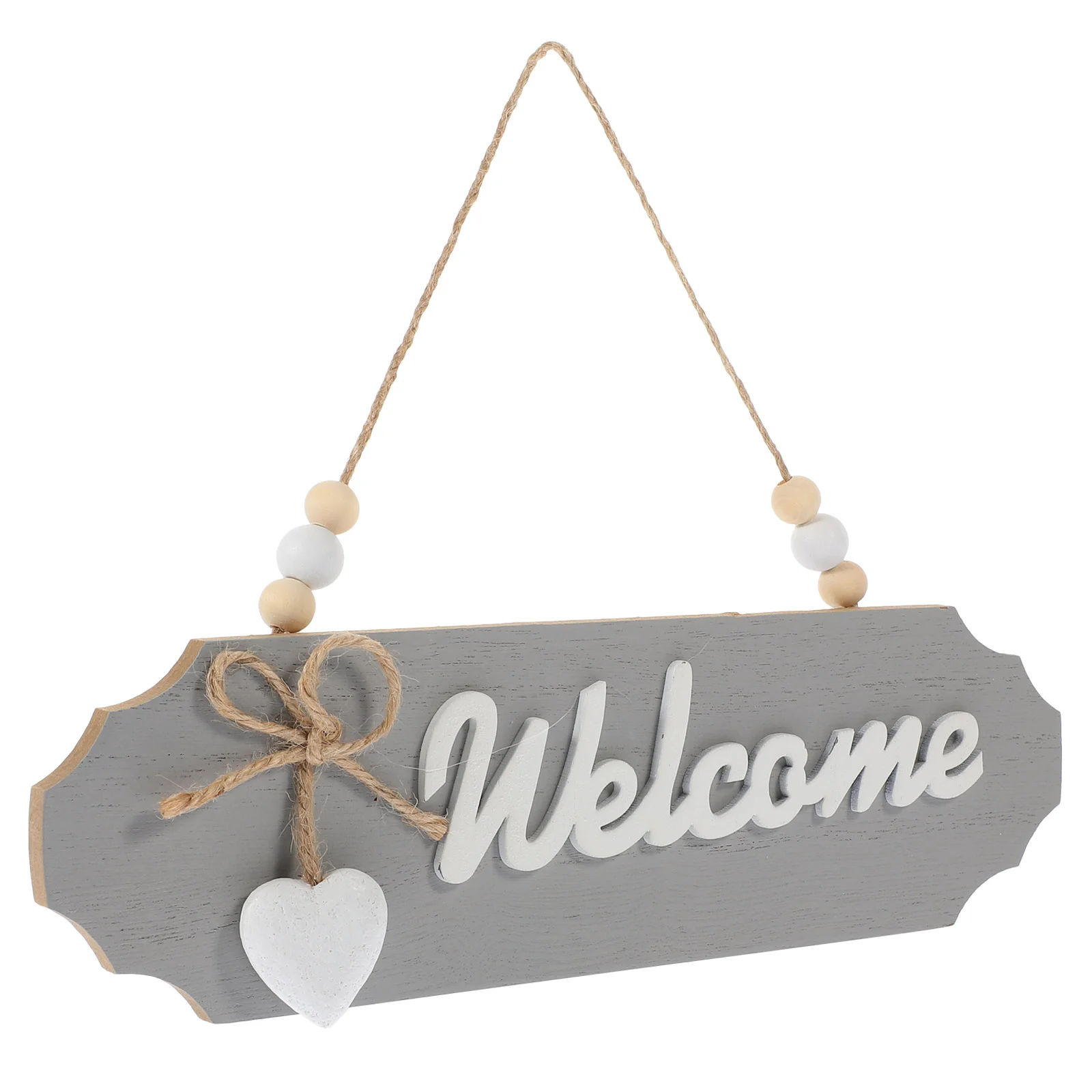 Decoration Double Sided Store Sign Outdoor Welcome Front Porch Crafts Decorations Grey for outside