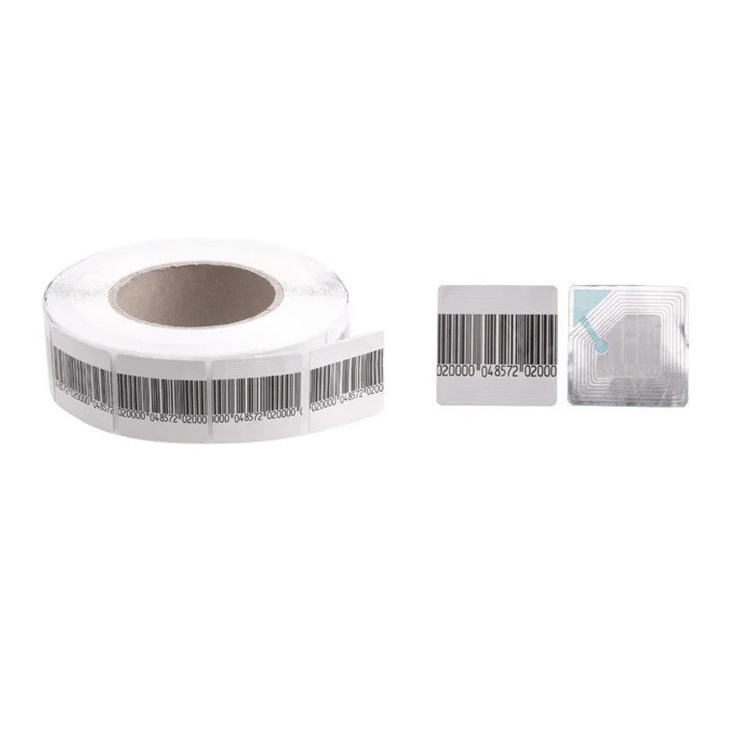 1000pcs/Roll EAS RF Alarm Sticker Retail Security Anti Theft Tag 8.2mhz Self adhesive Barcode Soft Label for Supermarket