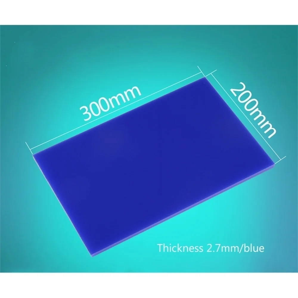 Blue Plexiglass Plate Acrylic Sheet Customized Cutting 600*300mm