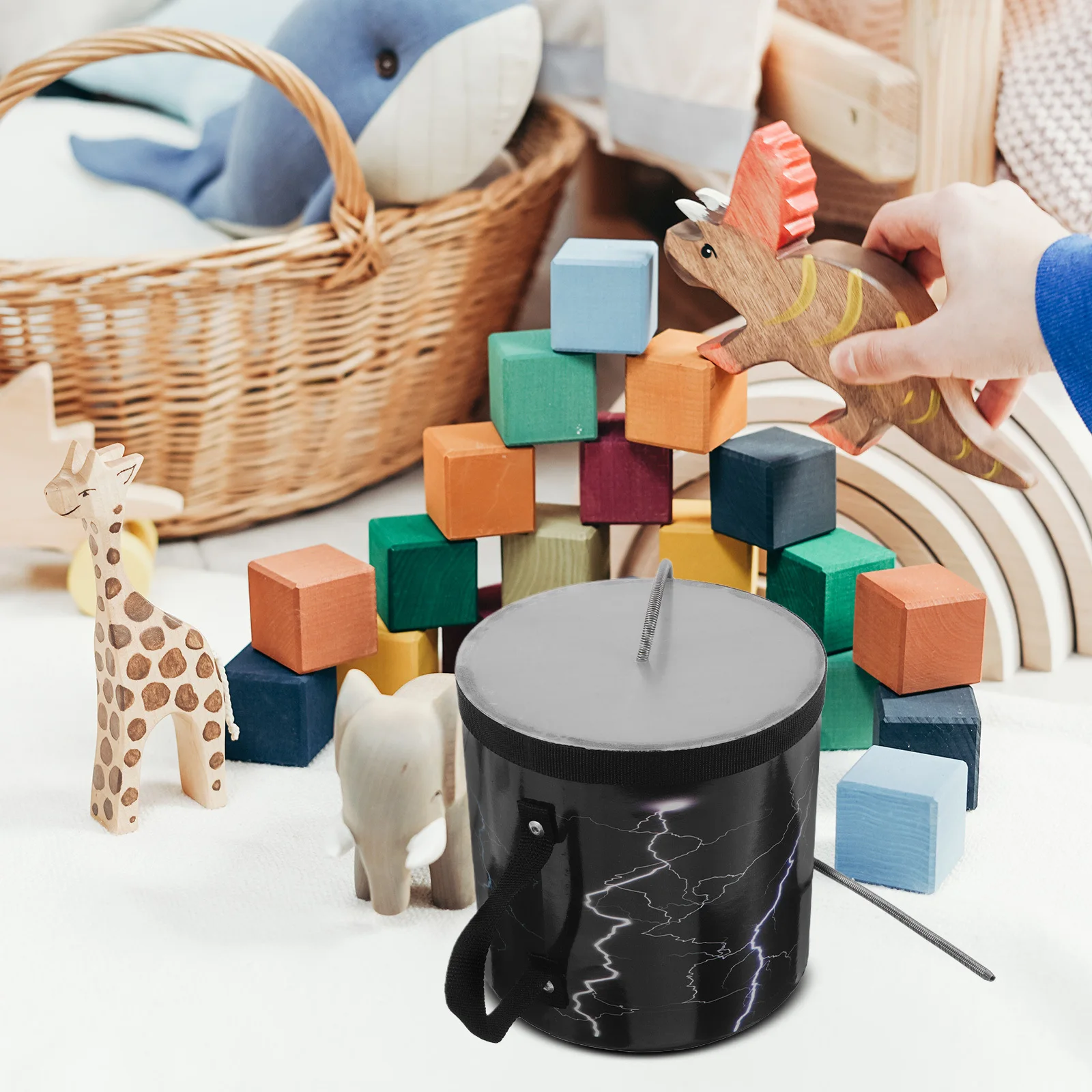 

Thunder Drum Spring Shaker Percussion Realistic Thunder Sound Music Drum Simulation Sports Events Celebration Party