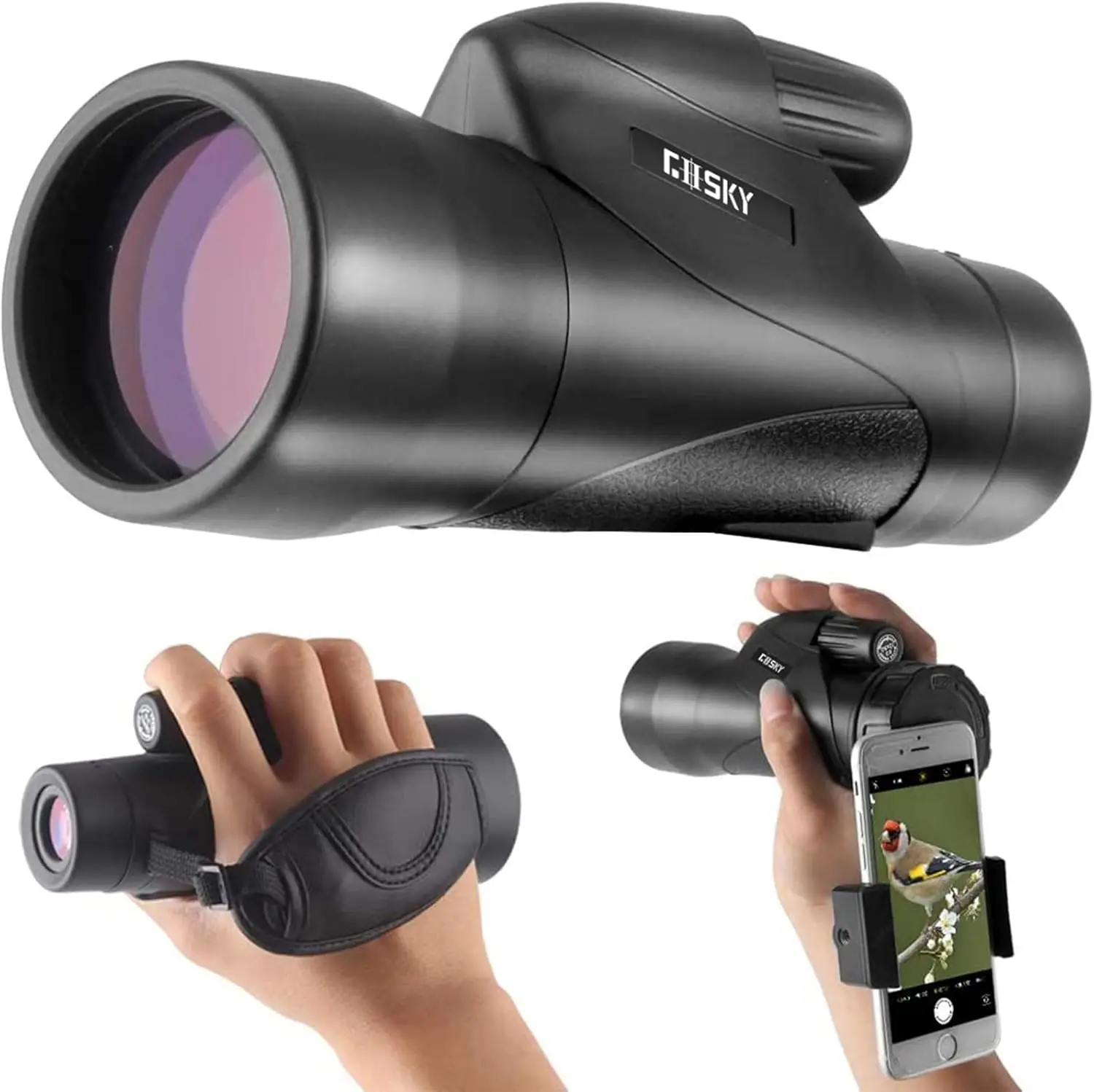 Monocular Telescope, 12x50 ED Glass Monocular for Adult, Ultra HD Multi with High Powerful Coated, BAK4 Prism & Waterproof