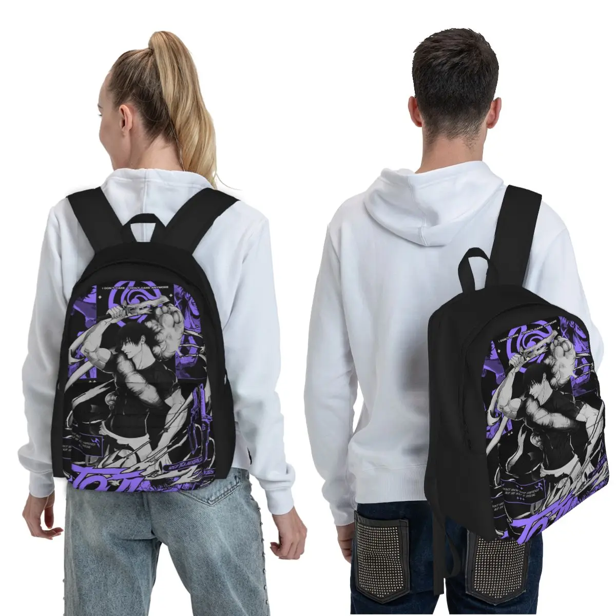 Tokyo Revengers Toji Fushiguro  Student Backpack School Bag Hiking Travel Daypack for Men Women Fashion Bookbag Shoulder Bags