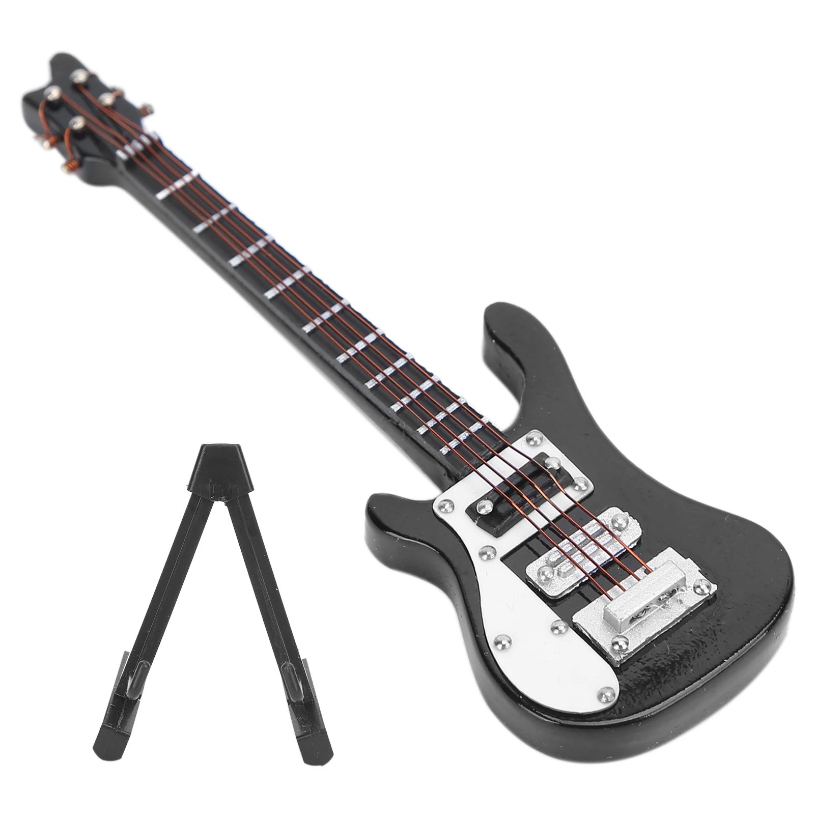 

Miniature Wooden Simulation Electric Guitar Model Musical Instrument Ornaments Creative Gifts For Music Lover