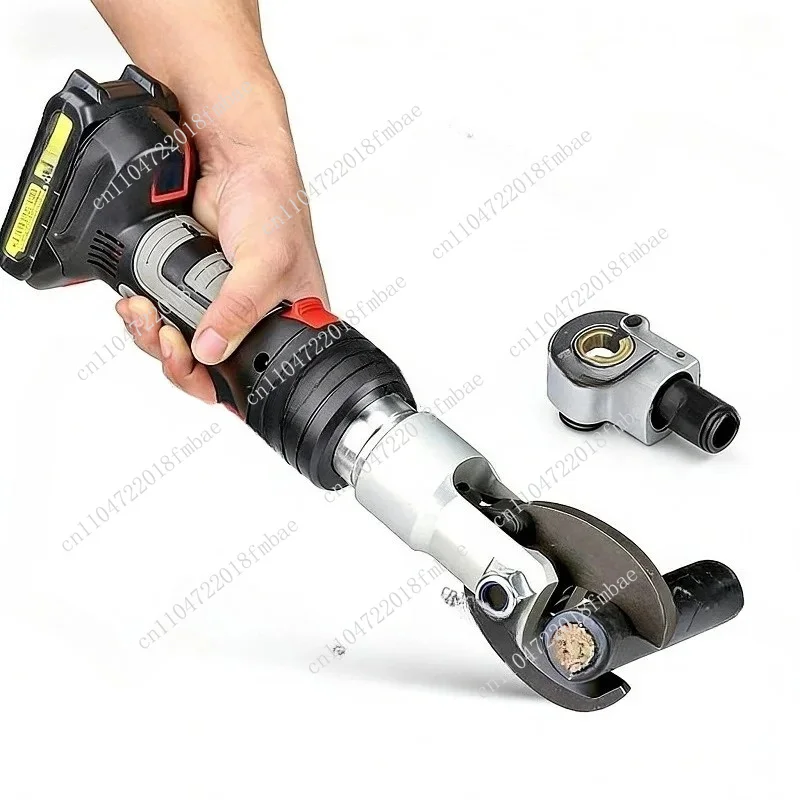 Battery powered cable cutter Hydraulic cordless cable cutter with battery powered cable patch crimp tool - view 4