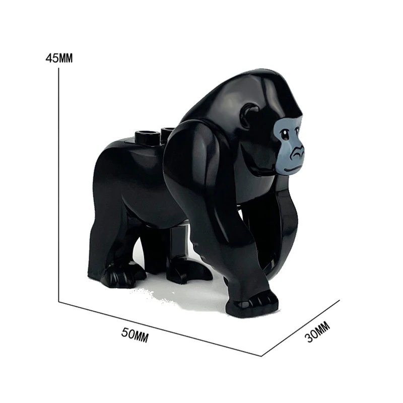 قيمة عظيمة!!! الحيوانات Zootopia الفيل الماموث الغوريلا Orangutan القرود نموذج ألعاب مكعبات البناء أرقام هدية