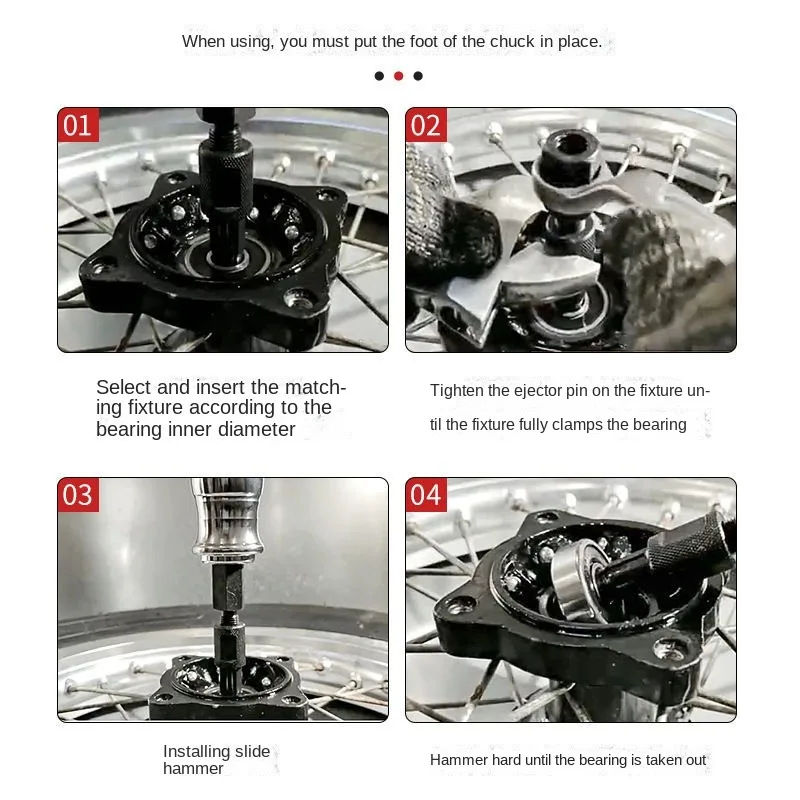 9 pieces of inner bearing pull code puller, inner hole Peilin sliding hammer group puller, disassembly of inner bearing pull pul