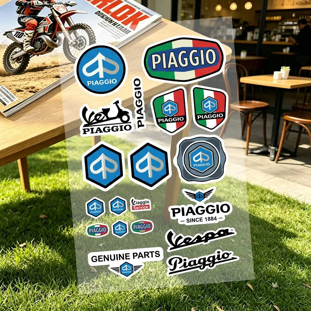 P-Pia G-g G-gio Reflective Motorcycle Stickers, 3M Safety Warning At Night In The Dark Scooter Helmets