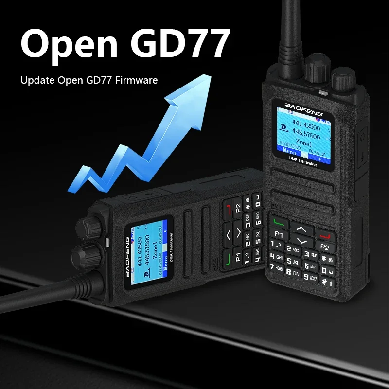 Baofeng DMR DM-1701A Upgrade Open GD77 5W Digital Walkie Talkie Longe Range Dual Mode Analog Dual Time Slot Tier 1+2 Ham Radio