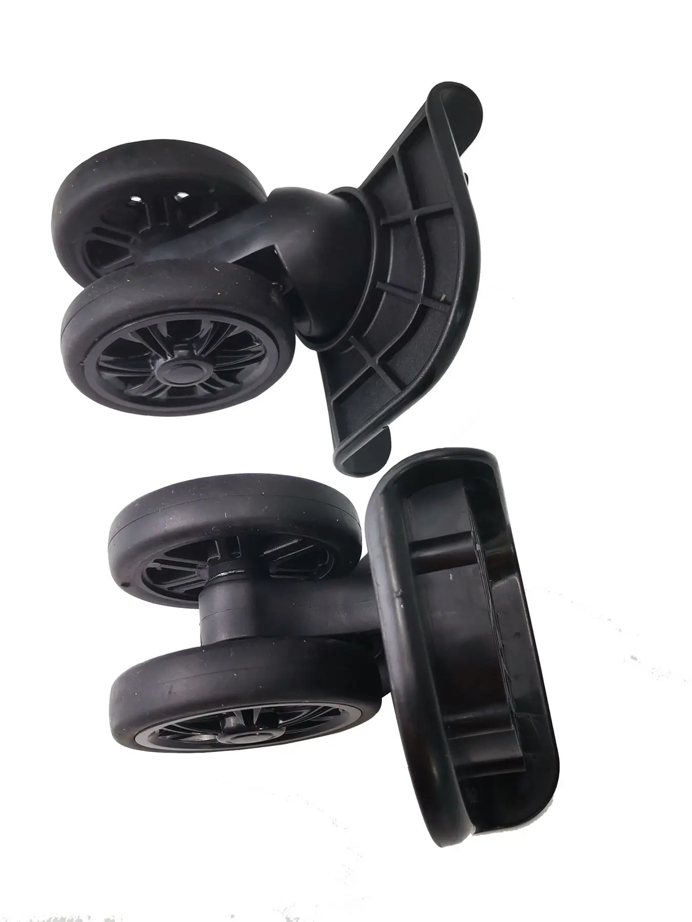 GUGULUZA 2Pcs Suitcase Replacement Wheel Universal 360° Swivel Luggage Wheels Trolley Wheel Double Row Travel Case Repair Wheels
