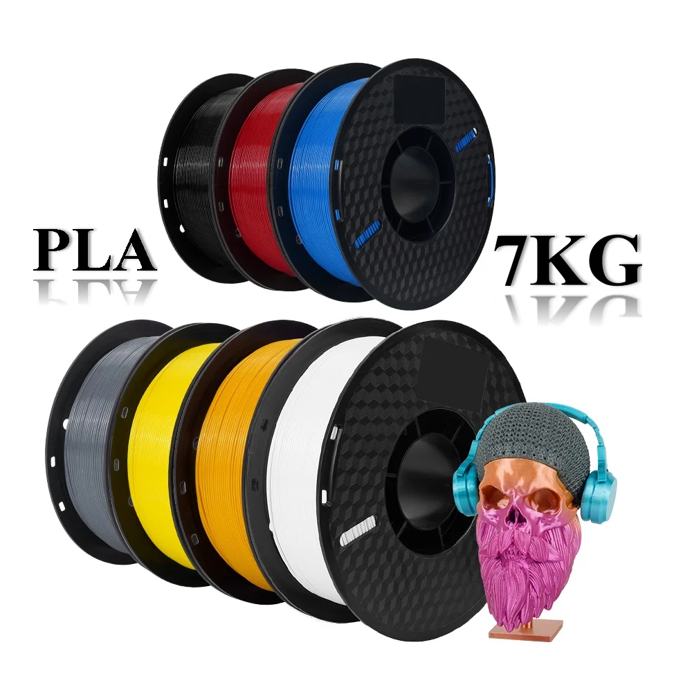 KINGROON 7KG PLA Filament 1.75mm 3D Printing Plastic Material 100% No Bubble Multiple Color High Quality for FDM 3D printers