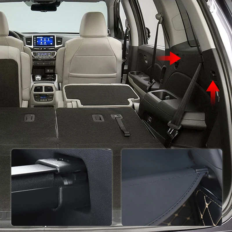 For Honda pilot 2023+ Retractable Cargo Cover for Trunk Privacy, Auto Interior Accessory