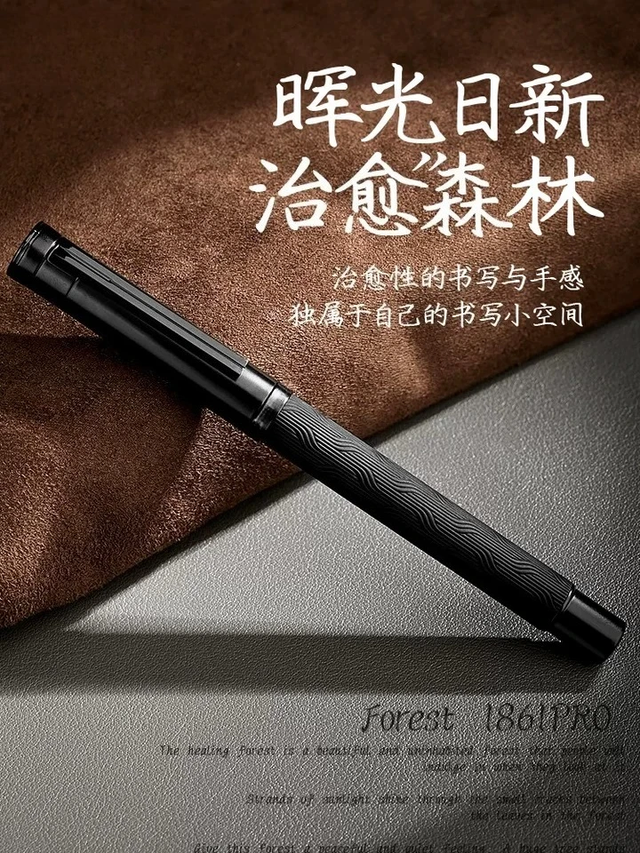 pluma-estilografica-hongdian-1861-black-forest-modelo-el-principito-con-punta-grabada-a-mano-regalo-premium-para-caligrafia-y-escritura-diaria