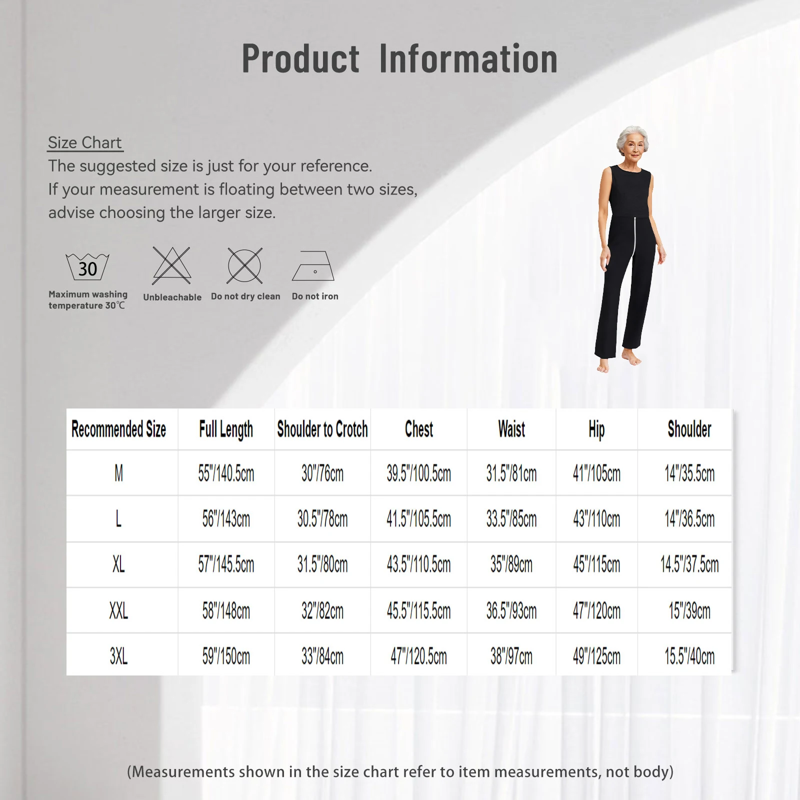 Donna Uomo Anti-Strip Adaptive Un pezzo per paziente anziano Tuta Girocollo Senza maniche Doppia estremità Cerniera Pantaloni lunghi Pagliaccetti