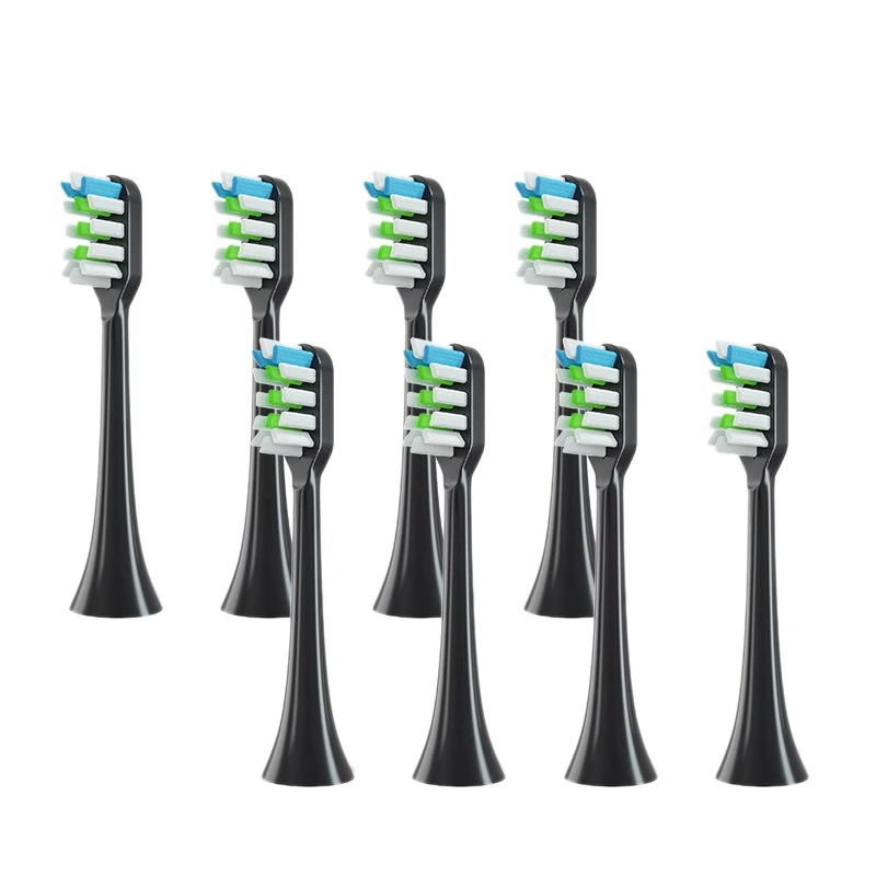 8Pcs Replacement Toothbrush Heads for Xiaomi SOOCAS V1X3/X3U X1/X3/X5 Electric Tooth Brush Heads Black