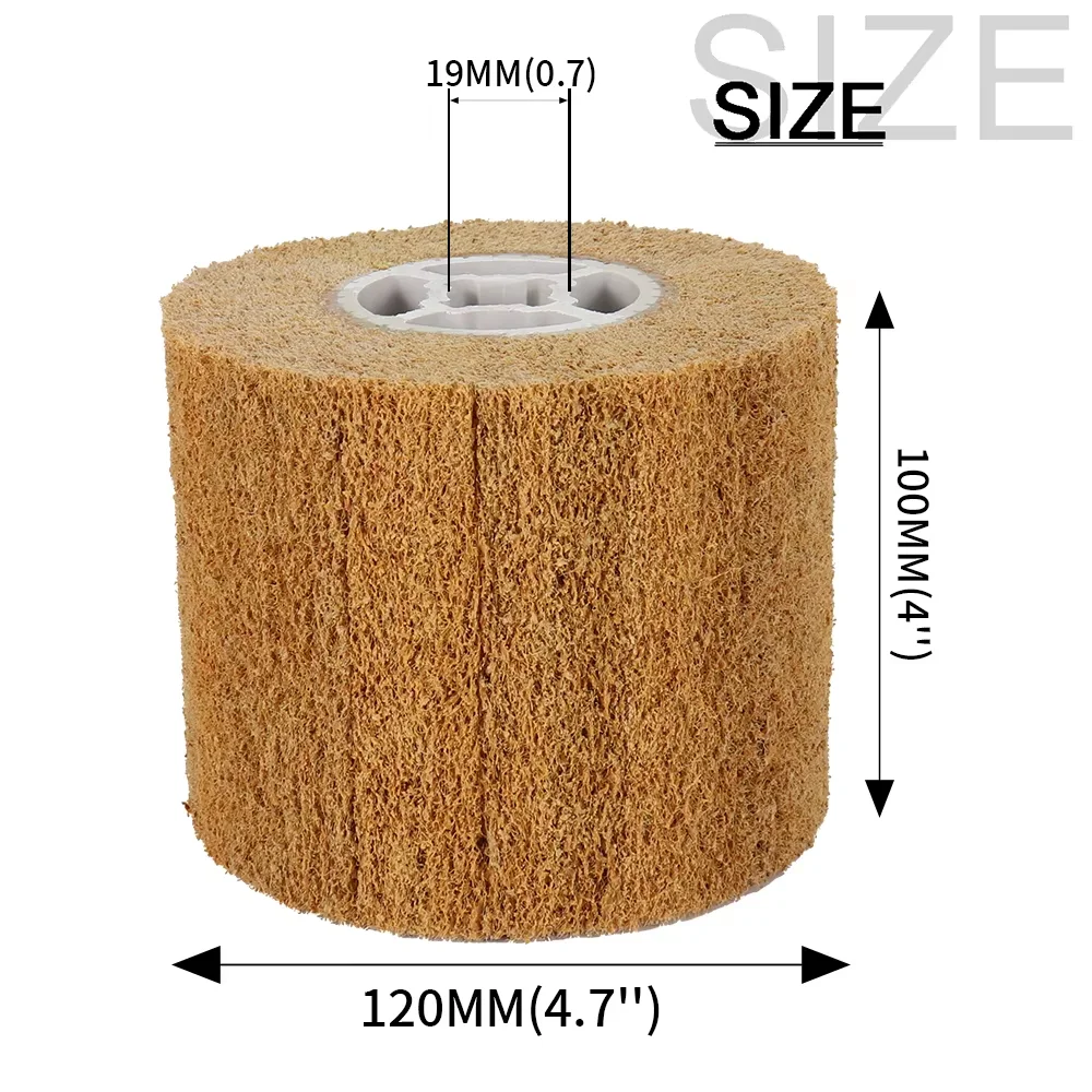 100*120mm Polieren Trommel Polieren Rad Metall Nylon Draht Polnischen Pinsel Roller Polieren Werkzeuge Für Edelstahl