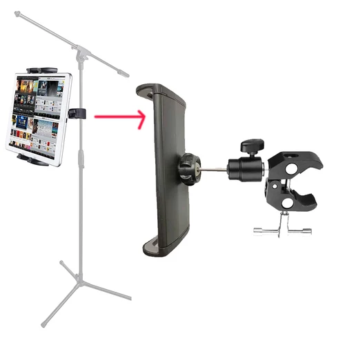 Soporte de tableta para micrófono, soporte de escritorio para teléfono móvil, Ipad para Iphone de 4,5 A 12,9 pulgadas