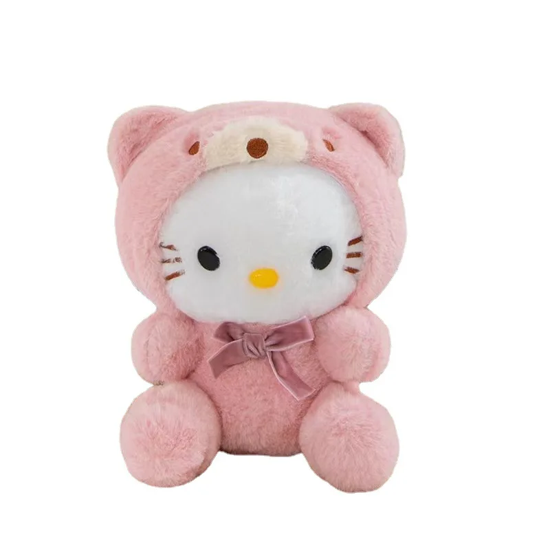 22Cm Sanrio Hello Kitty Kawaii Rose Mijn Melodie Cartoon Anime Knuffels Zachte Pluche Pop Metgezel Speelgoed Kinderen Verjaardagscadeau