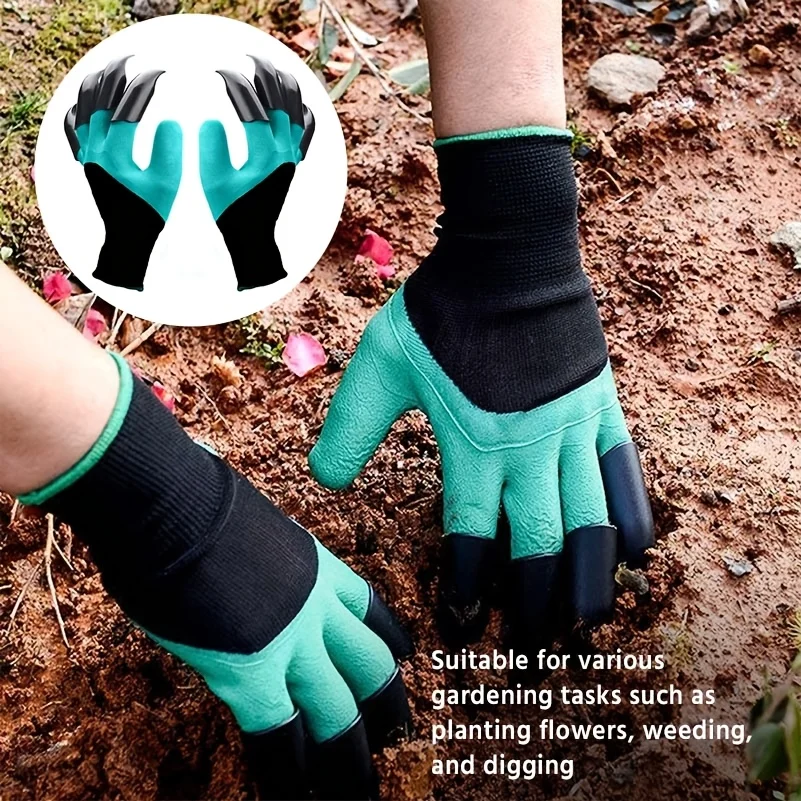Waterproof Thumbs Protection Gloves for Digging Planting Flowers Vegetable Anti-slip Immersed in Glue Claws