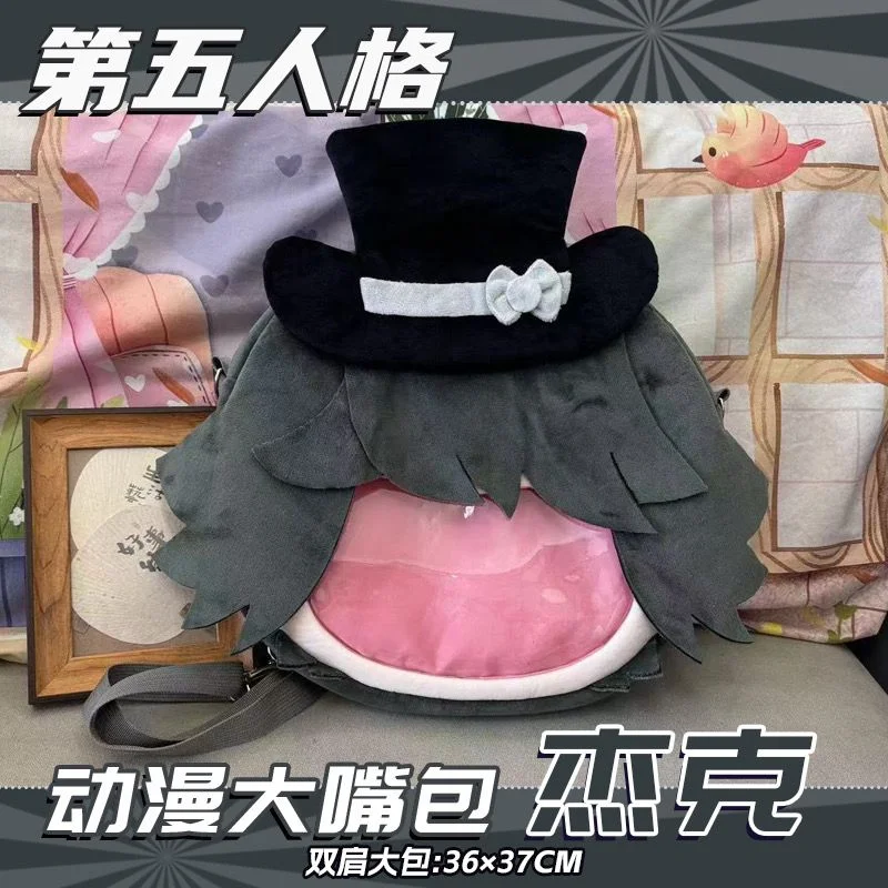 Anime Identity Ⅴ Jack Cosplay Big Mouth Transparent Itabag Student Zipper Backpack Messenger Bags Shoulder Christmas Present