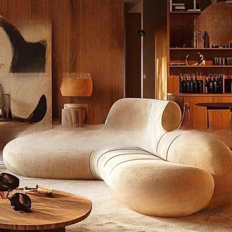 

Средневековый ретро-диван, угловой L-образный комбинированный диван, обнимающий тип, многоместный диван в кремовом стиле.