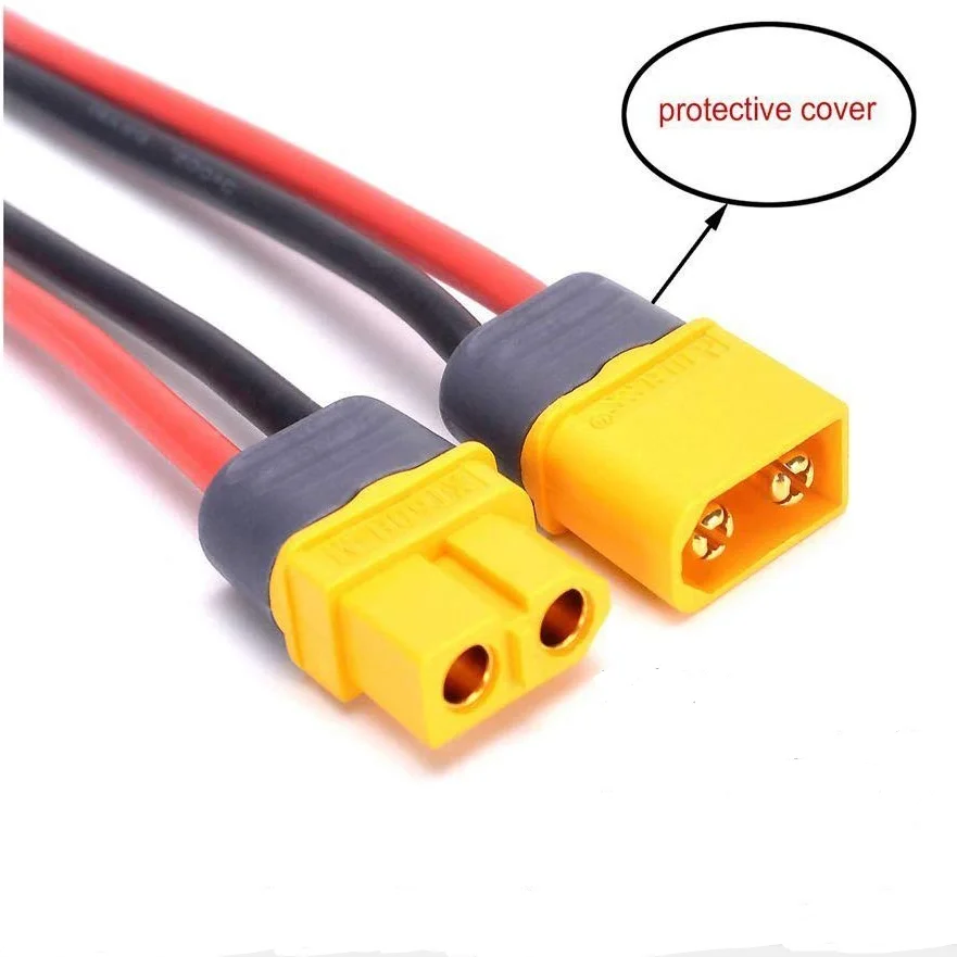 Amass XT60 Connector Male & Female Plug with 10/15cm14 AWG Silicone Wire for RC Airplane Quadcopter Lipo Battery ESC FPV Drone