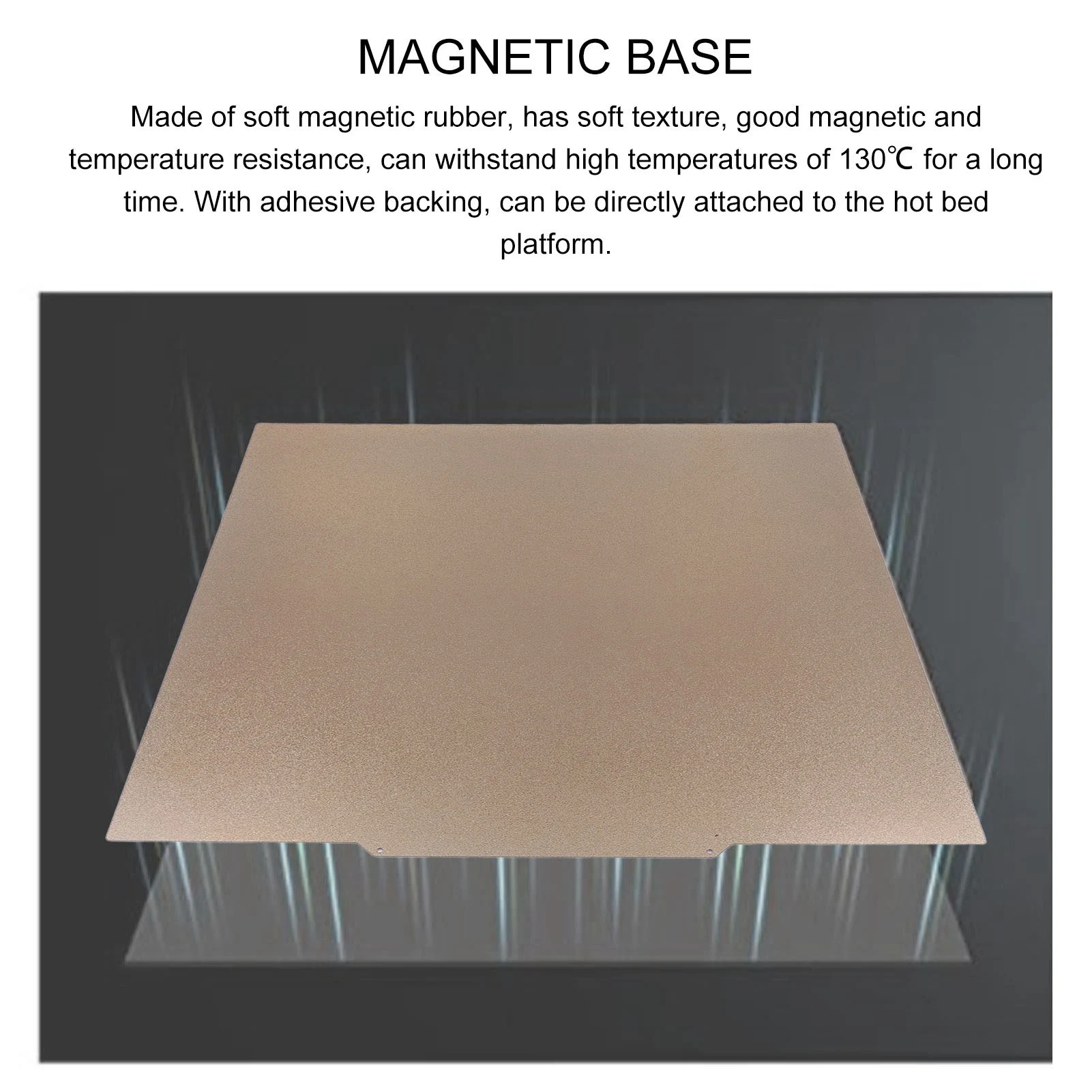 لوحة بناء الطابعة ثلاثية الأبعاد 430 × 430 مم مزدوجة الجوانب PEI سطح بناء فولاذي مرن مع ورقة مغناطيسية ناعمة لـ Anycubic Kobra2 MAX #6