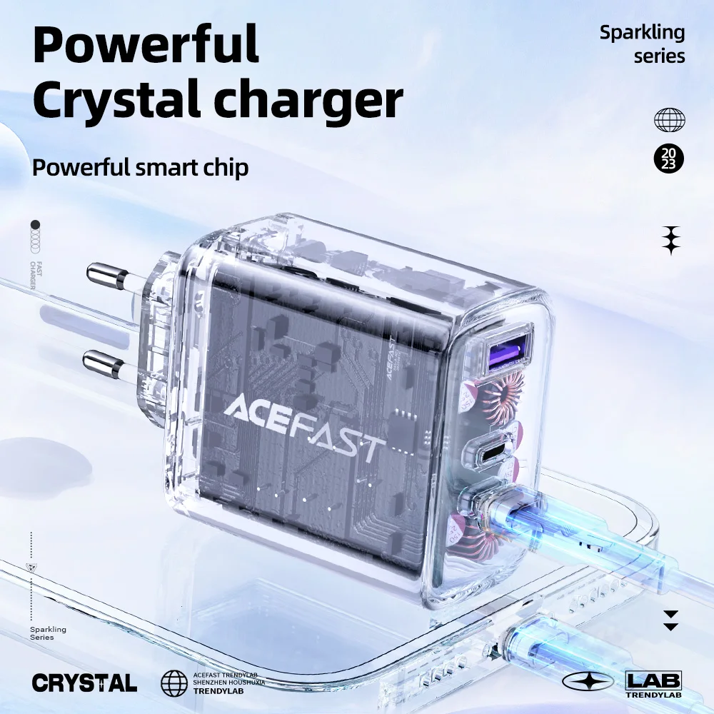 ACEFAST GaN Charger 65W USB Type C PD Fast Charger with Quick Charge 4.0 3.0 USB Phone Charger For MacBook Laptop for iphone 14