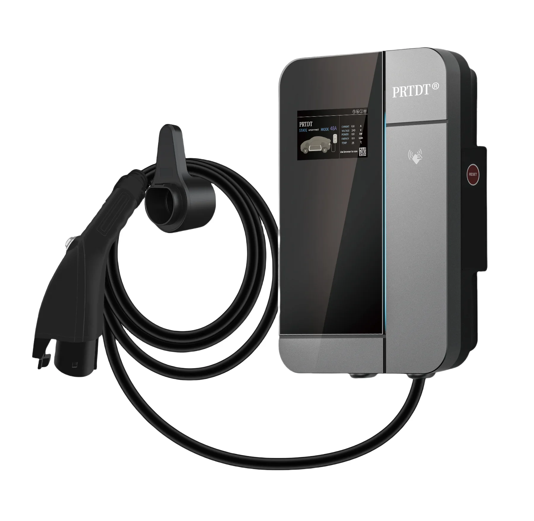 RUIVANDA 11kw Home Charging Station 48A Wall Connector EV Charger for Tesla Model 3 Y X S Electric Vehicles Direct New