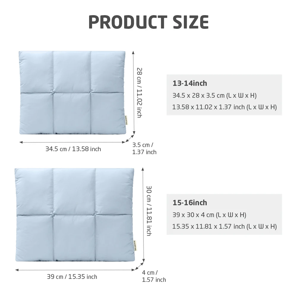 منتفخ 13 14 بوصة كمبيوتر محمول مبطن غطاء الكمبيوتر حقيبة للنساء 14 16 بوصة حقيبة حمل الكمبيوتر المحمول لماك بوك اير برو