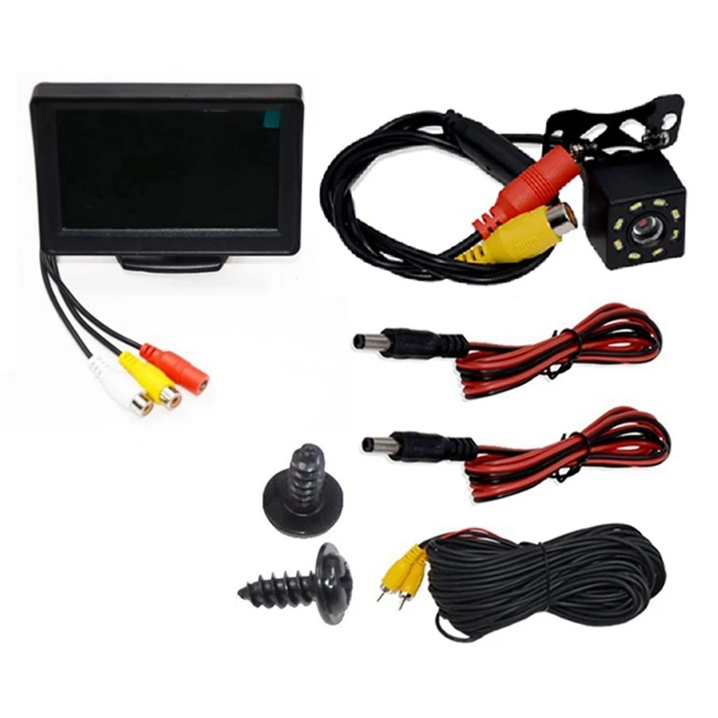 Rear View Camera Wide Degree 4.3Inch TFT LCD Display Or Monitor Waterproof Night Vision Reversing Backup