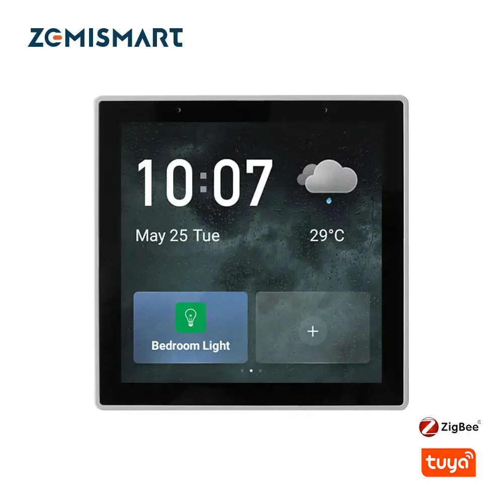 Zemismart Tuya Central Control Panel Built in Wireless Zigbee Hub 4 Inches EU Touch Panel Control Smart Life APP Device