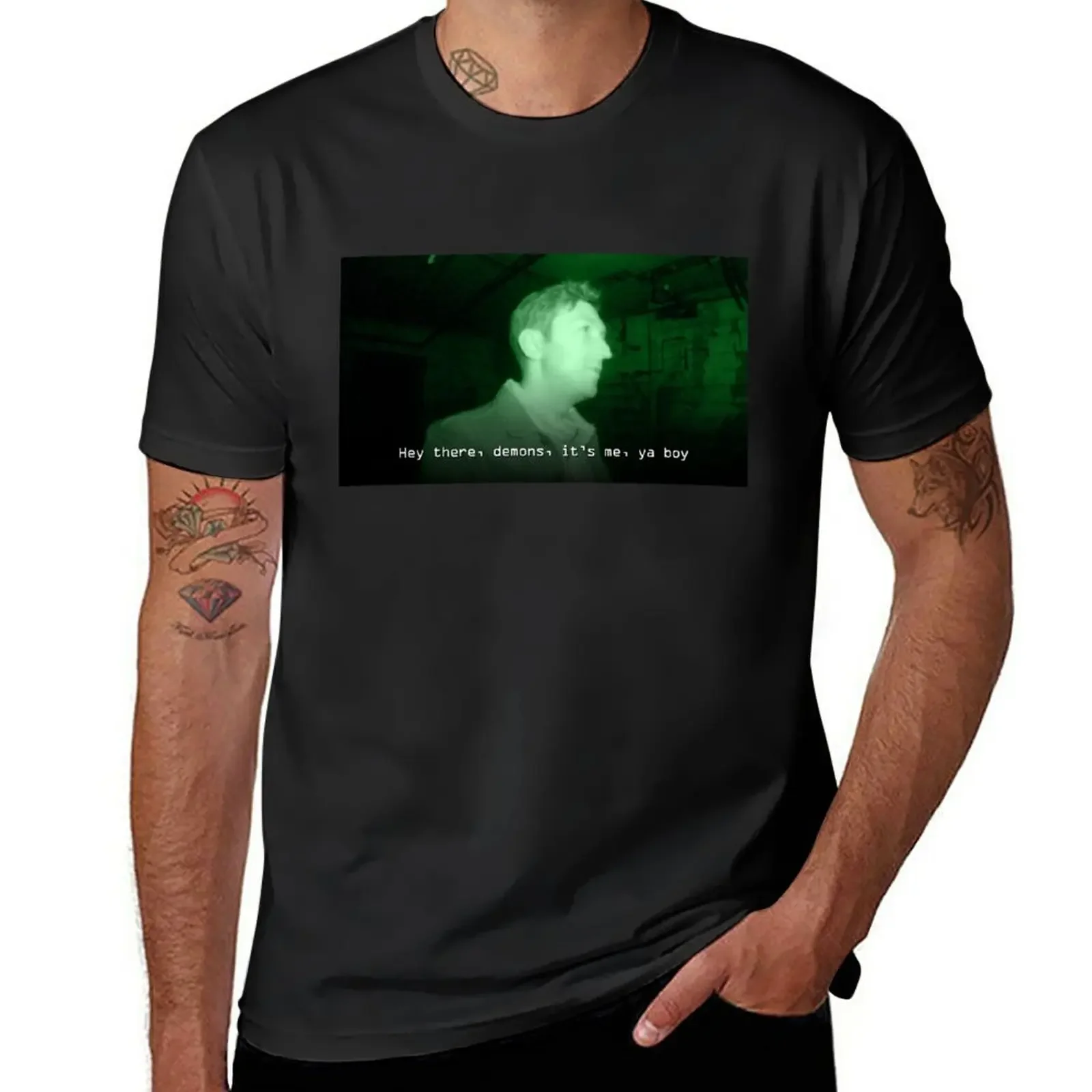 Buzzfeed Unsolved - Shane: Hey there, demons, it's me, ya boy T-Shirt plus sizes Short sleeve tee mens t shirt graphic