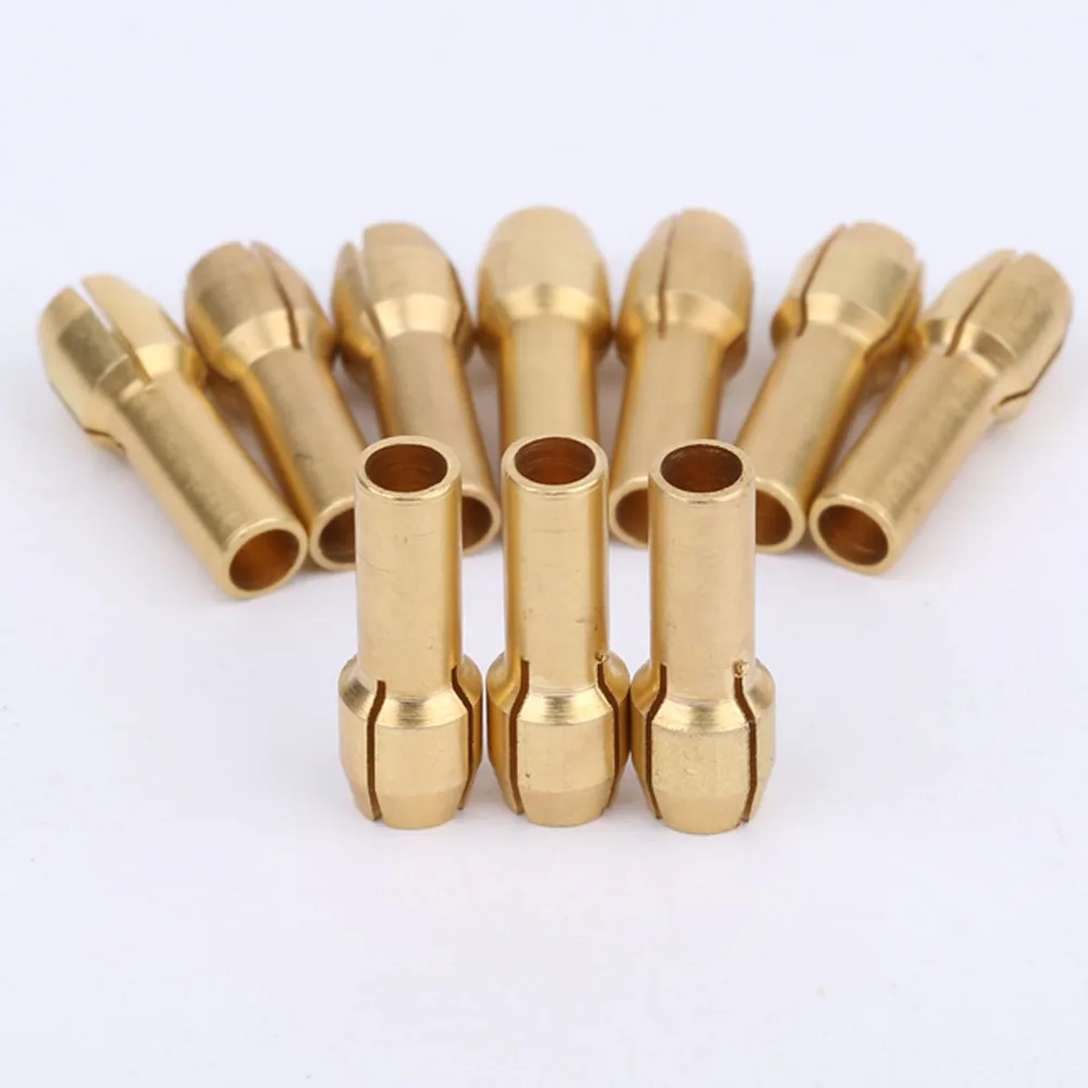 DRELD 10Pcs 3.2mm Mini Drill Chucks Adapter for Dremel Mini Drill Chucks Adapter Brass Collect For Rotary Power Tool Accessories